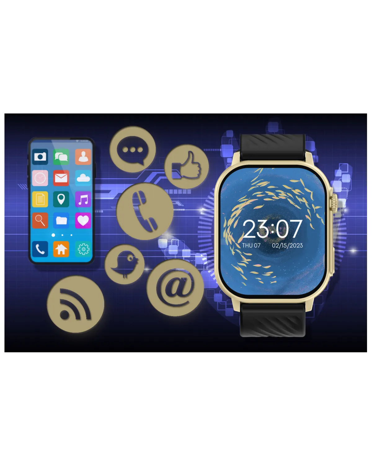 SMARTWATCH UNISEX GRAVITY GT15-6 - ROZMOWY BLUETOOTH, DODATKOWY PASEK (sg029f) SMARTWATCH UNISEX GRAVITY GT15-6 - ROZMOWY BLUETOOTH, DODATKOWY PASEK (sg029f)