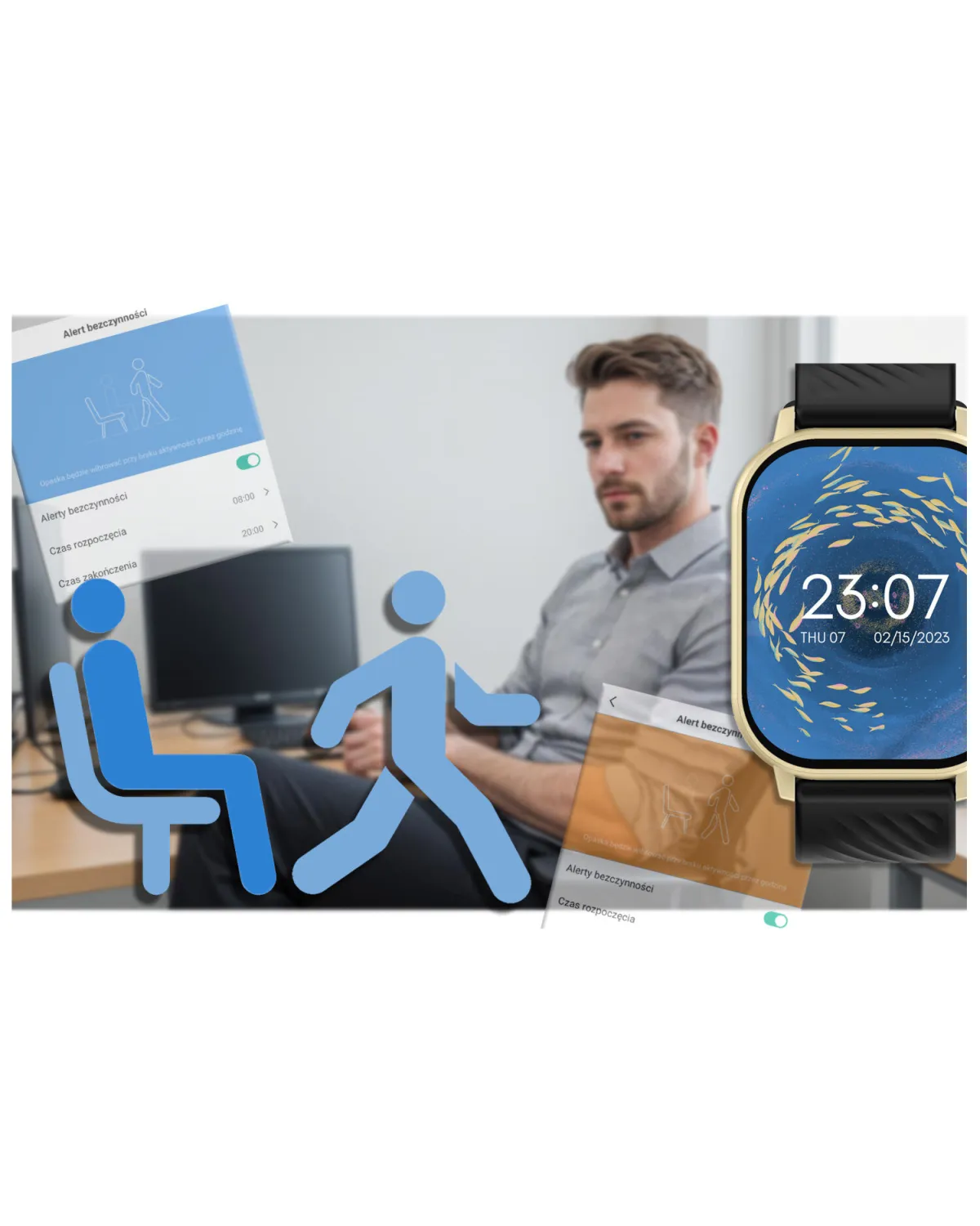 SMARTWATCH UNISEX GRAVITY GT15-6 - ROZMOWY BLUETOOTH, DODATKOWY PASEK (sg029f) SMARTWATCH UNISEX GRAVITY GT15-6 - ROZMOWY BLUETOOTH, DODATKOWY PASEK (sg029f)
