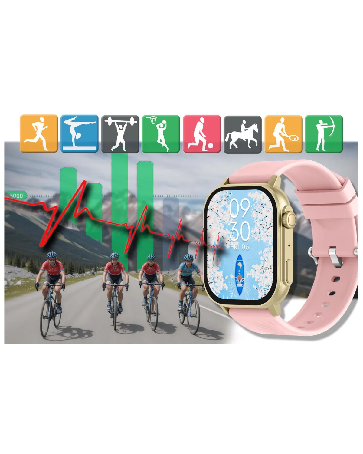 SMARTWATCH UNISEX GRAVITY GT15-7 - ROZMOWY BLUETOOTH, DODATKOWY PASEK (sg029g)