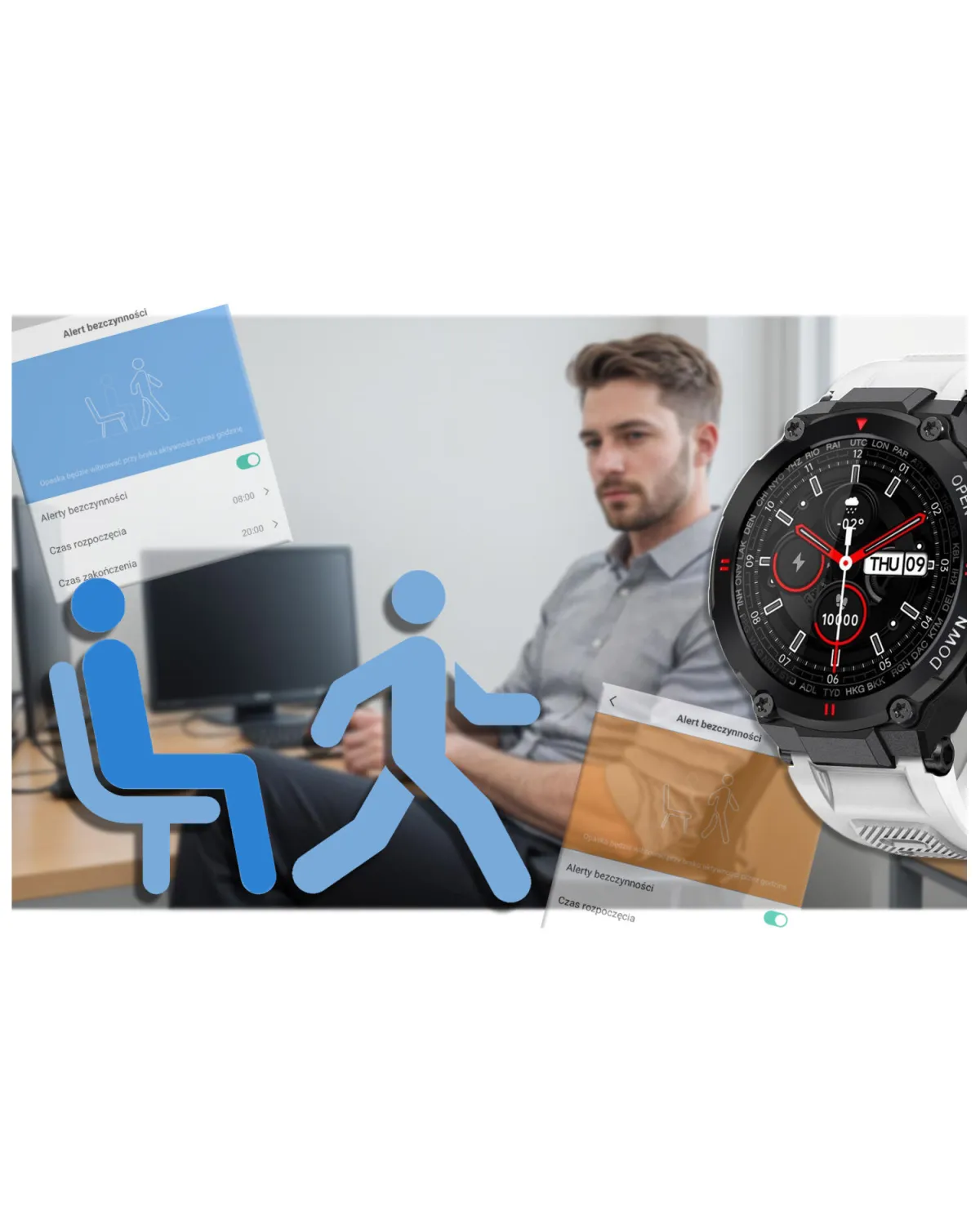 SMARTWATCH MĘSKI GRAVITY GT7-6 - WYKONYWANIE POŁĄCZEŃ (sg016f)