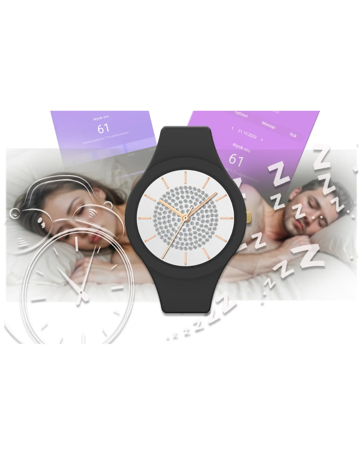 SMARTWATCH DAMSKI GRAVITY GT14-3 - ROZMOWY BLUETOOTH, WŁASNE TARCZE (sg026c)