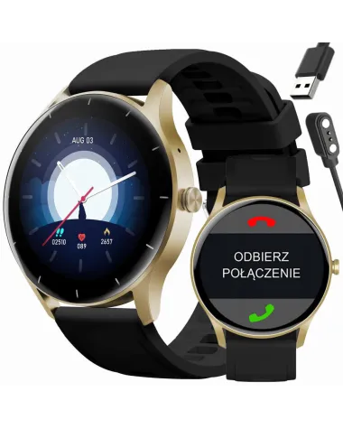 SMARTWATCH UNISEX GRAVITY GT2-3 - ROZMOWY BLUETOOTH, WŁASNE TARCZE (sg019c)