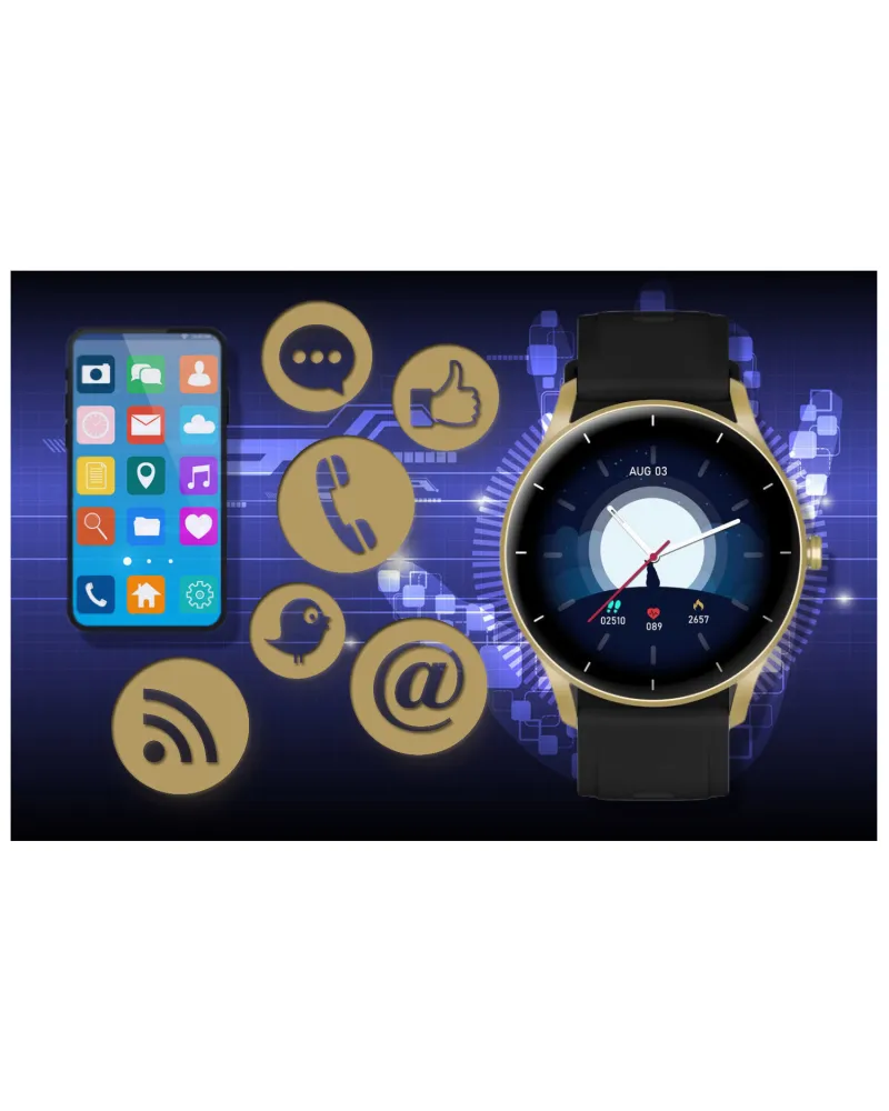SMARTWATCH UNISEX GRAVITY GT2-3 - ROZMOWY BLUETOOTH, WŁASNE TARCZE (sg019c)