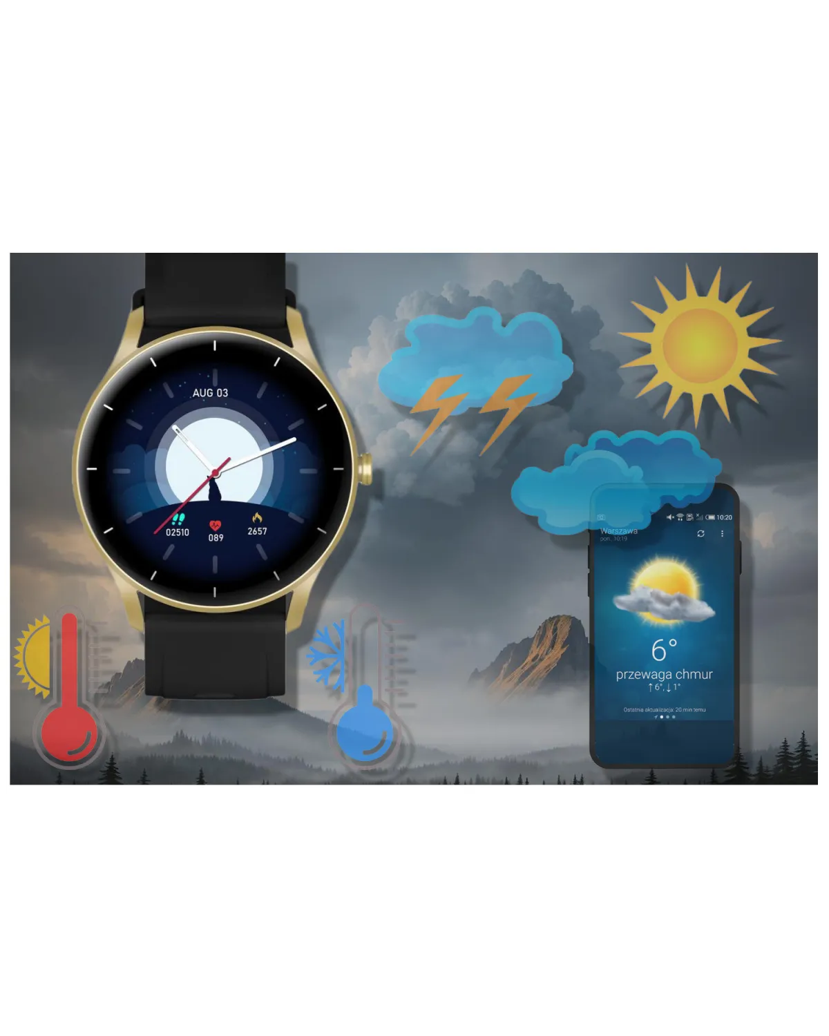 SMARTWATCH UNISEX GRAVITY GT2-3 - ROZMOWY BLUETOOTH, WŁASNE TARCZE (sg019c)