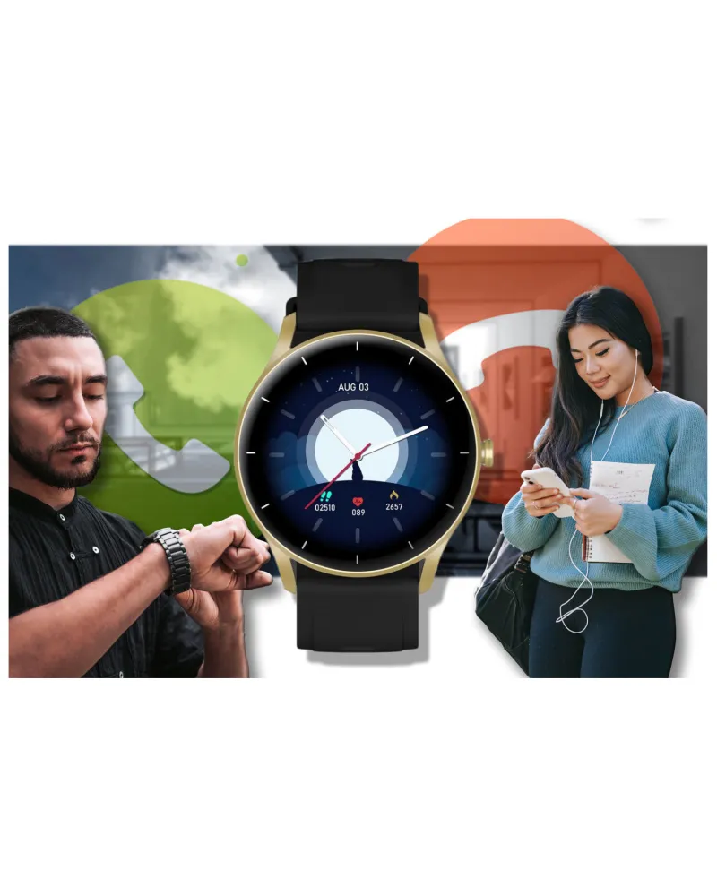 SMARTWATCH UNISEX GRAVITY GT2-3 - ROZMOWY BLUETOOTH, WŁASNE TARCZE (sg019c)