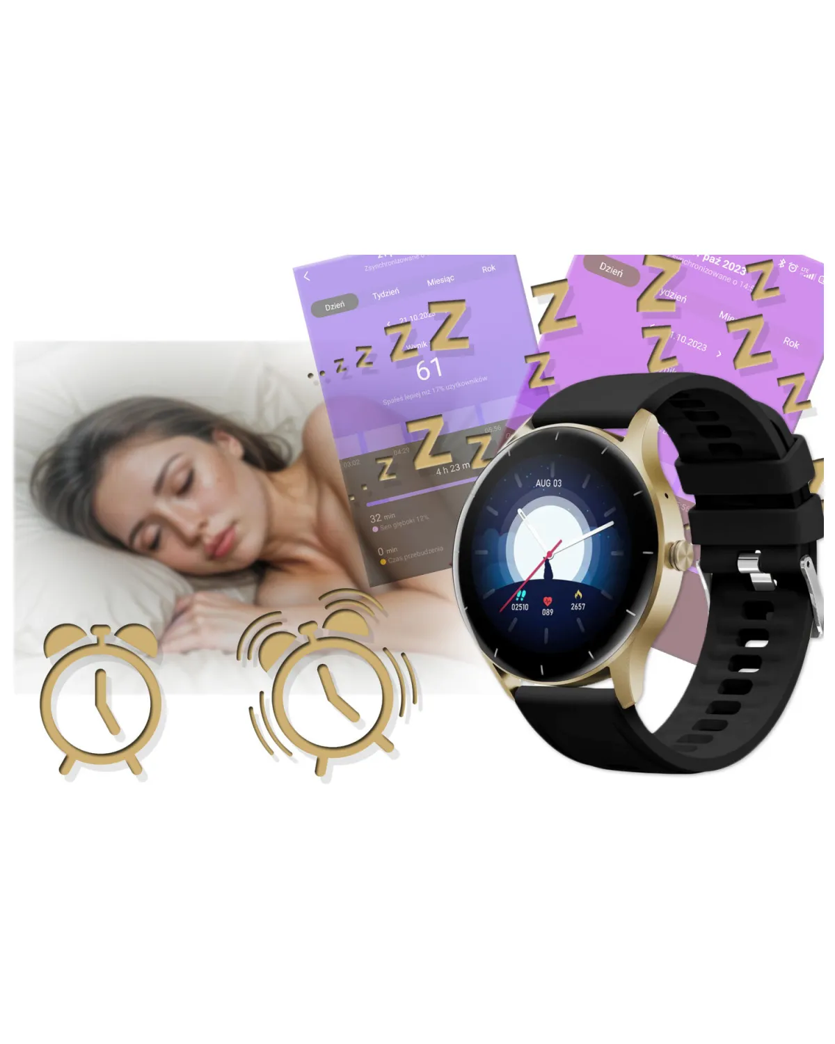 SMARTWATCH UNISEX GRAVITY GT2-3 - ROZMOWY BLUETOOTH, WŁASNE TARCZE (sg019c)