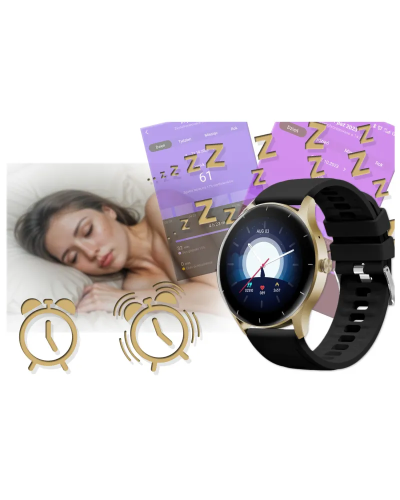 SMARTWATCH UNISEX GRAVITY GT2-3 - ROZMOWY BLUETOOTH, WŁASNE TARCZE (sg019c)