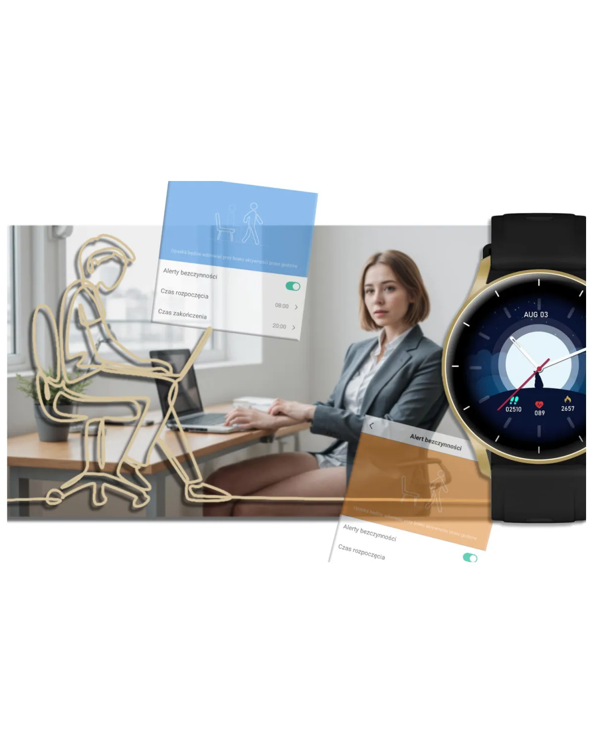 SMARTWATCH UNISEX GRAVITY GT2-3 - ROZMOWY BLUETOOTH, WŁASNE TARCZE (sg019c)