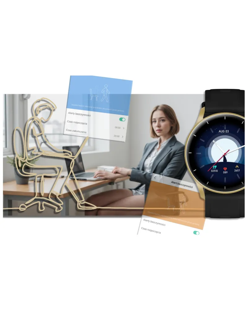 SMARTWATCH UNISEX GRAVITY GT2-3 - ROZMOWY BLUETOOTH, WŁASNE TARCZE (sg019c)