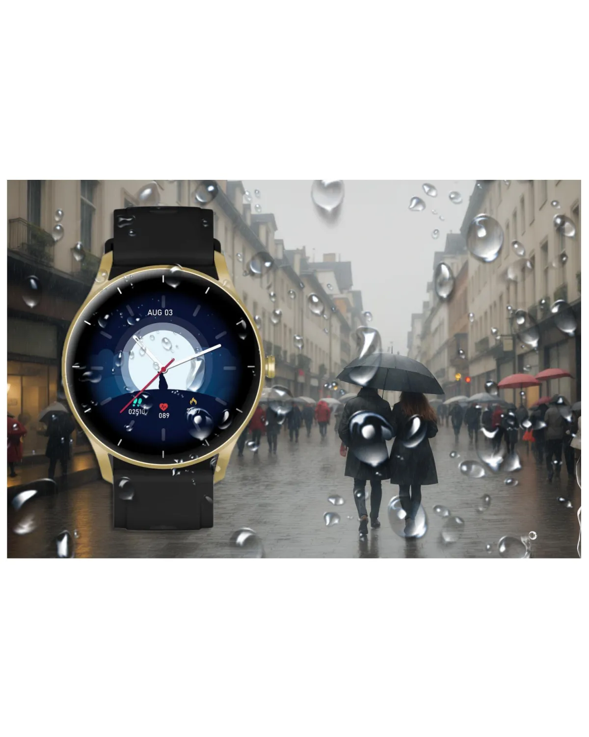 SMARTWATCH UNISEX GRAVITY GT2-3 - ROZMOWY BLUETOOTH, WŁASNE TARCZE (sg019c)