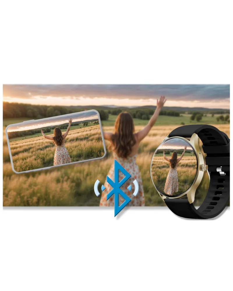 SMARTWATCH UNISEX GRAVITY GT2-3 - ROZMOWY BLUETOOTH, WŁASNE TARCZE (sg019c)