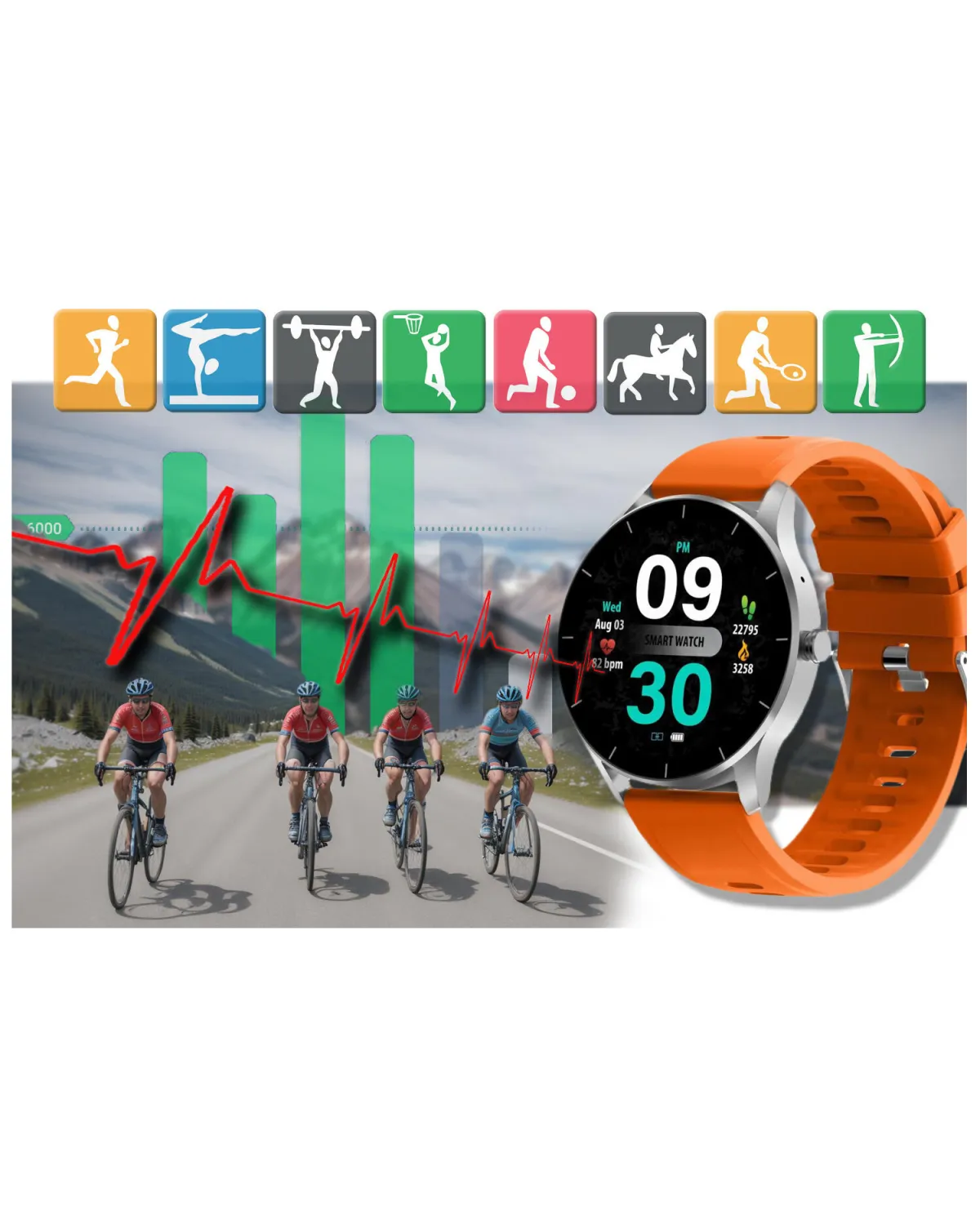 SMARTWATCH UNISEX GRAVITY GT2-8 - ROZMOWY BLUETOOTH, WŁASNE TARCZE (sg019h) SMARTWATCH UNISEX GRAVITY GT2-8 - ROZMOWY BLUETOOTH, WŁASNE TARCZE (sg019h)