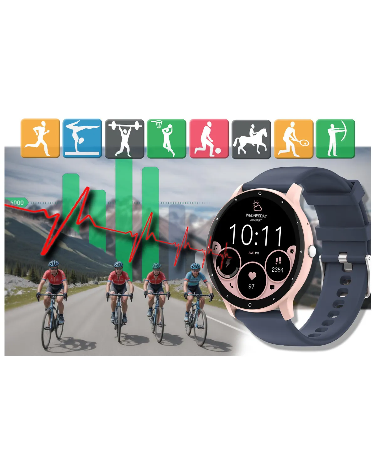 SMARTWATCH UNISEX GRAVITY GT1-7 PRO - ROZMOWY BLUETOOTH, DODATKOWY PASEK (sg027g) SMARTWATCH UNISEX GRAVITY GT1-7 PRO - ROZMOWY BLUETOOTH, DODATKOWY PASEK (sg027g)