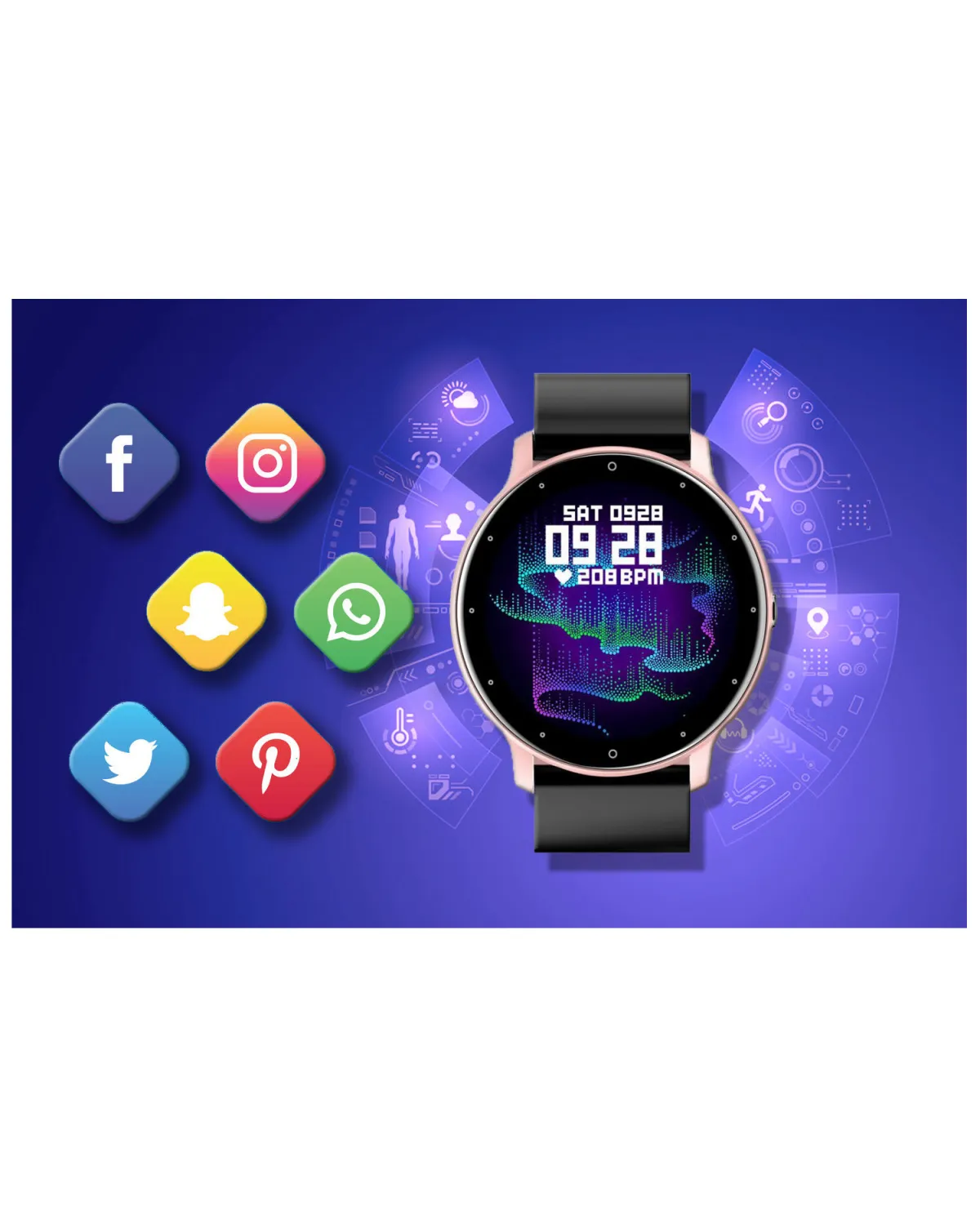 SMARTWATCH UNISEX GRAVITY GT1-2 PULSOMETR, WŁASNE TARCZE (sg015b) SMARTWATCH UNISEX GRAVITY GT1-2 PULSOMETR, WŁASNE TARCZE (sg015b)