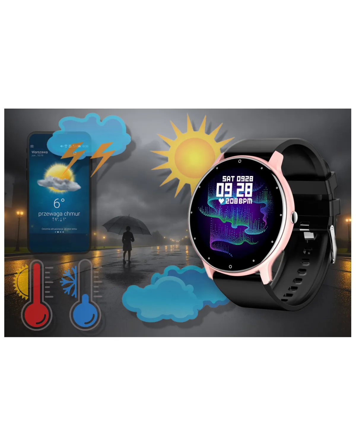 SMARTWATCH UNISEX GRAVITY GT1-2 PULSOMETR, WŁASNE TARCZE (sg015b) SMARTWATCH UNISEX GRAVITY GT1-2 PULSOMETR, WŁASNE TARCZE (sg015b)