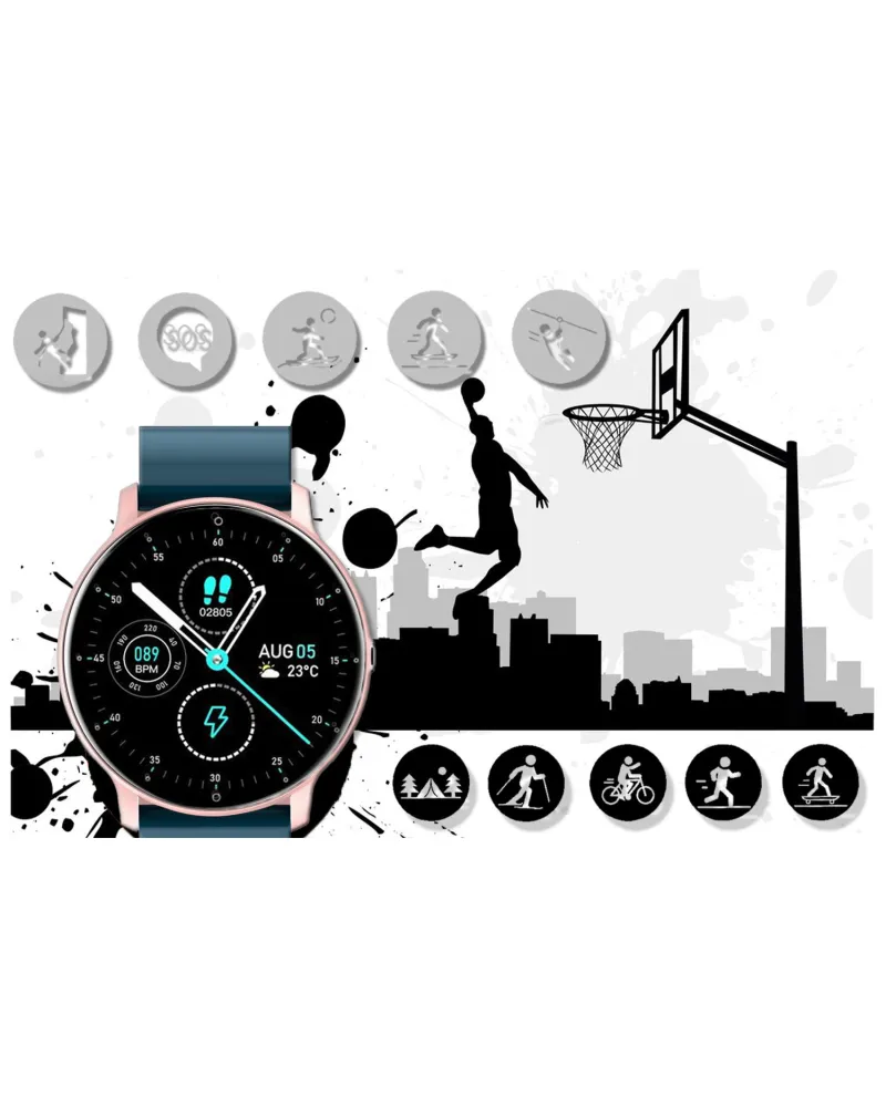 SMARTWATCH UNISEX GRAVITY GT1-4 - PULSOMETR, WŁASNE TARCZE (sg015d) SMARTWATCH UNISEX GRAVITY GT1-4 - PULSOMETR, WŁASNE TARCZE (sg015d)