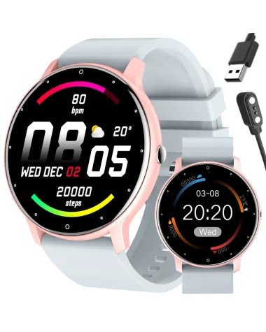 SMARTWATCH UNISEX GRAVITY GT1-8 - PULSOMETR, WŁASNE TARCZE (sg015h)