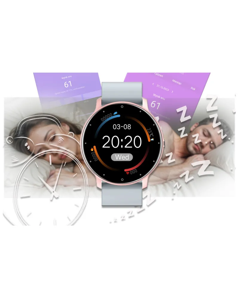 SMARTWATCH UNISEX GRAVITY GT1-8 - PULSOMETR, WŁASNE TARCZE (sg015h)