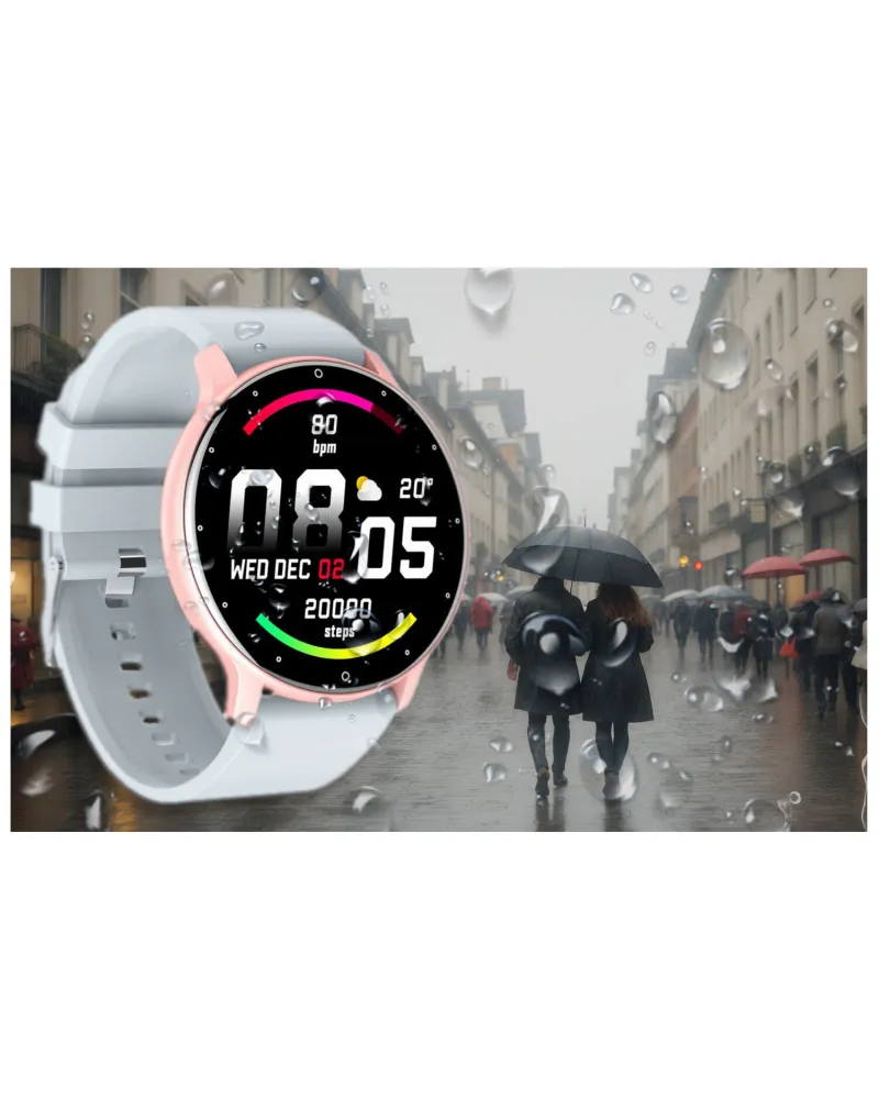 SMARTWATCH UNISEX GRAVITY GT1-8 - PULSOMETR, WŁASNE TARCZE (sg015h)