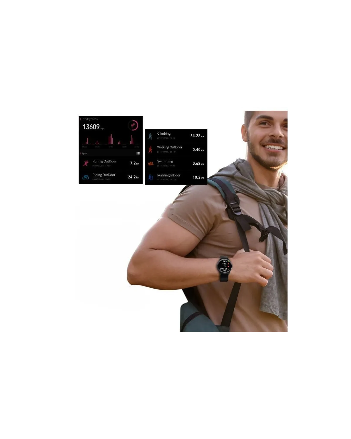 SMARTWATCH MĘSKI G. Rossi G.RSWSF1-3C1-1 silver/black + dodatkowy PASEK (sg003a) SMARTWATCH MĘSKI G. Rossi G.RSWSF1-3C1-1 silver/black + dodatkowy PASEK (sg003a)