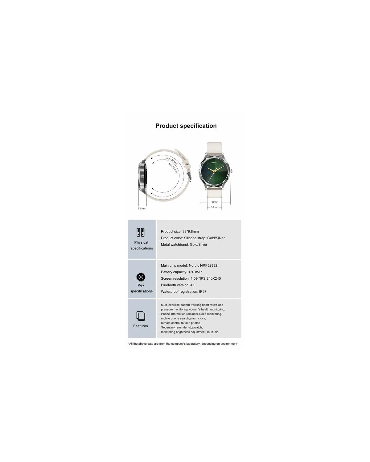 SMARTWATCH DAMSKI PACIFIC 27-3 - CIŚNIENIOMIERZ (sy022c) SMARTWATCH DAMSKI PACIFIC 27-3 - CIŚNIENIOMIERZ (sy022c)