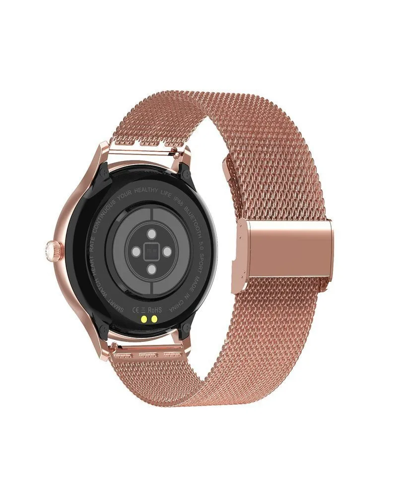 SMARTWATCH DAMSKI PACIFIC 18-1 - BRANSOLETA + PASEK: Rosegold / Różowy (sy015a)