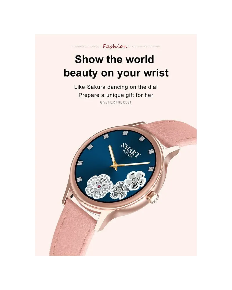 SMARTWATCH DAMSKI PACIFIC 18-1 - BRANSOLETA + PASEK: Rosegold / Różowy (sy015a)