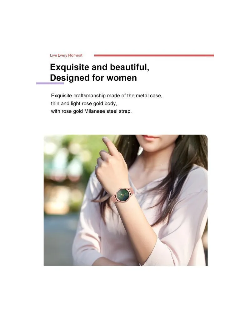 SMARTWATCH DAMSKI PACIFIC 18-1 - BRANSOLETA + PASEK: Rosegold / Różowy (sy015a)