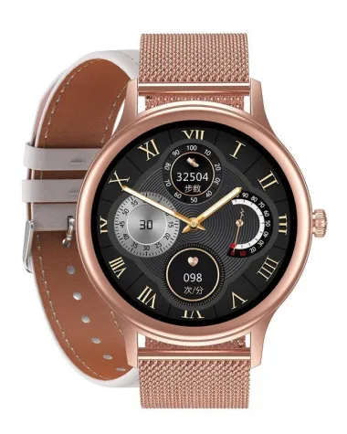 SMARTWATCH DAMSKI PACIFIC 18-2 - BRANSOLETA + PASEK: Rosegold / Biały (sy015b) SMARTWATCH DAMSKI PACIFIC 18-2 - BRANSOLETA + PASEK: Rosegold / Biały (sy015b)