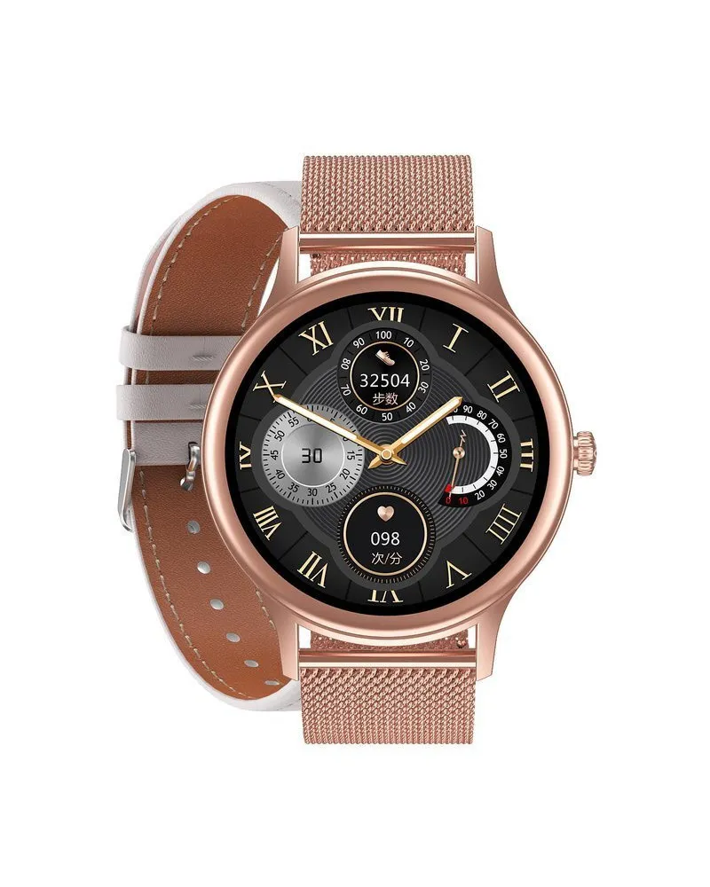 SMARTWATCH DAMSKI PACIFIC 18-2 - BRANSOLETA + PASEK: Rosegold / Biały (sy015b) SMARTWATCH DAMSKI PACIFIC 18-2 - BRANSOLETA + PASEK: Rosegold / Biały (sy015b)