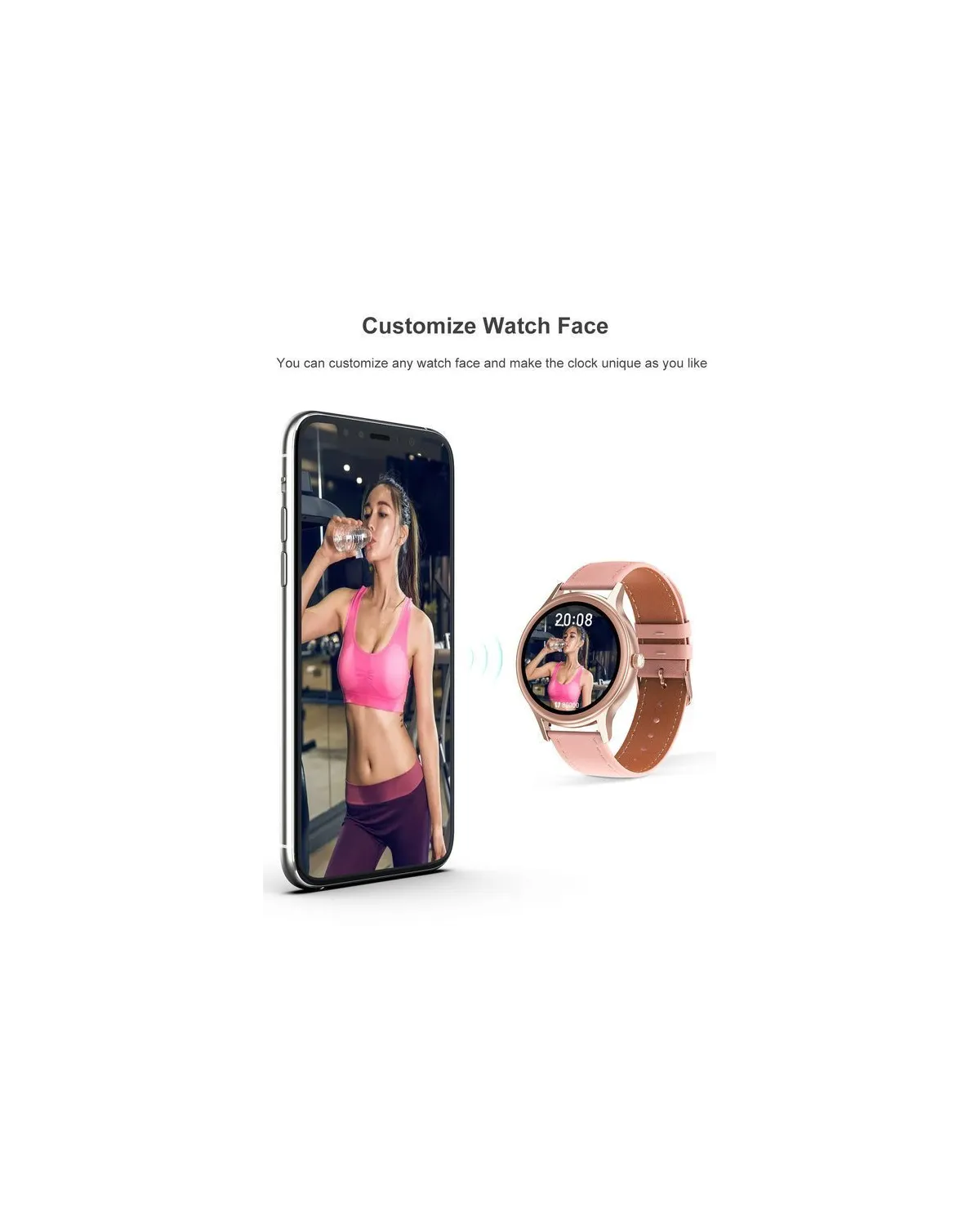 SMARTWATCH DAMSKI PACIFIC 18-2 - BRANSOLETA + PASEK: Rosegold / Biały (sy015b) SMARTWATCH DAMSKI PACIFIC 18-2 - BRANSOLETA + PASEK: Rosegold / Biały (sy015b)