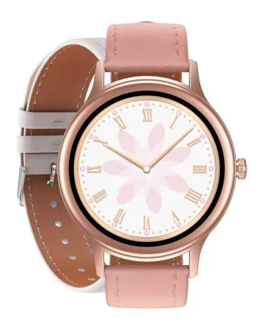 SMARTWATCH DAMSKI PACIFIC 18-6 - DWA PASKI: Różowy / Biały (sy015f)