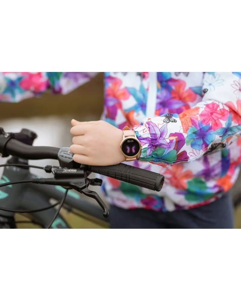 SMARTWATCH DAMSKI PACIFIC 18-6 - DWA PASKI: Różowy / Biały (sy015f)