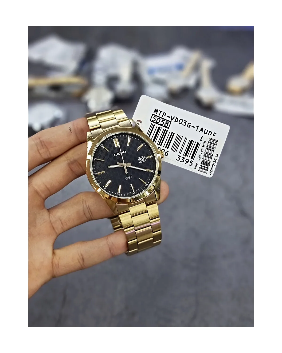 ZEGAREK MĘSKI CASIO MTP-VD03G-1A + BOX ZEGAREK MĘSKI CASIO MTP-VD03G-1A + BOX