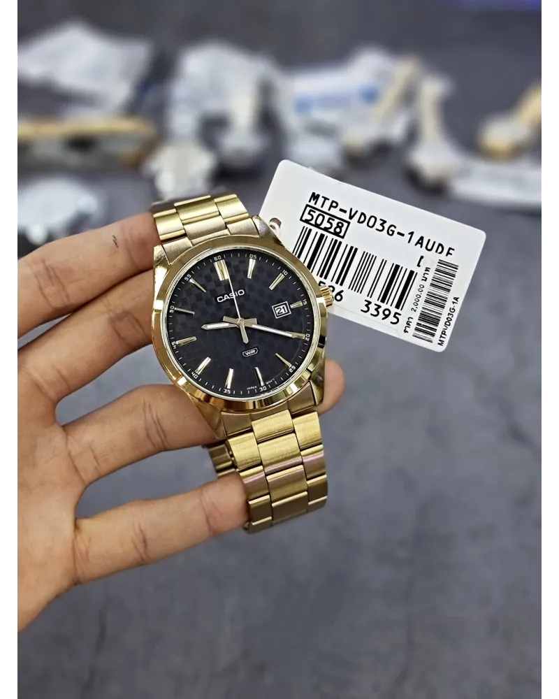 ZEGAREK MĘSKI CASIO MTP-VD03G-1A + BOX ZEGAREK MĘSKI CASIO MTP-VD03G-1A + BOX