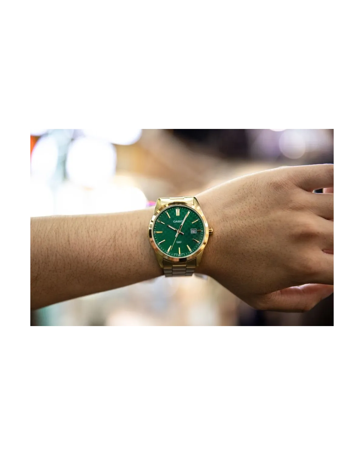 ZEGAREK MĘSKI CASIO MTP-VD03G-3A + BOX ZEGAREK MĘSKI CASIO MTP-VD03G-3A + BOX