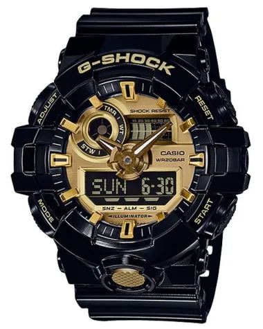ZEGAREK MĘSKI CASIO G-SHOCK GA-710GB-1AER (zd140b)
