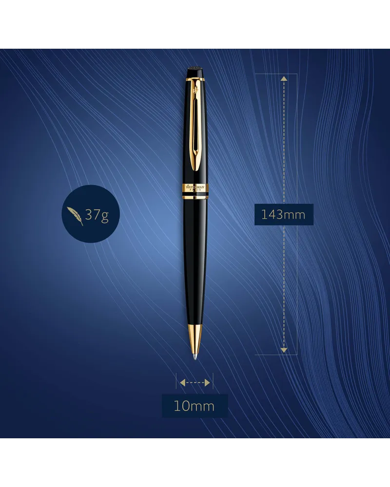 Długopis i Pióro Waterman Expert czarny GT w Pudełku z Grawerem (S0951700/3)