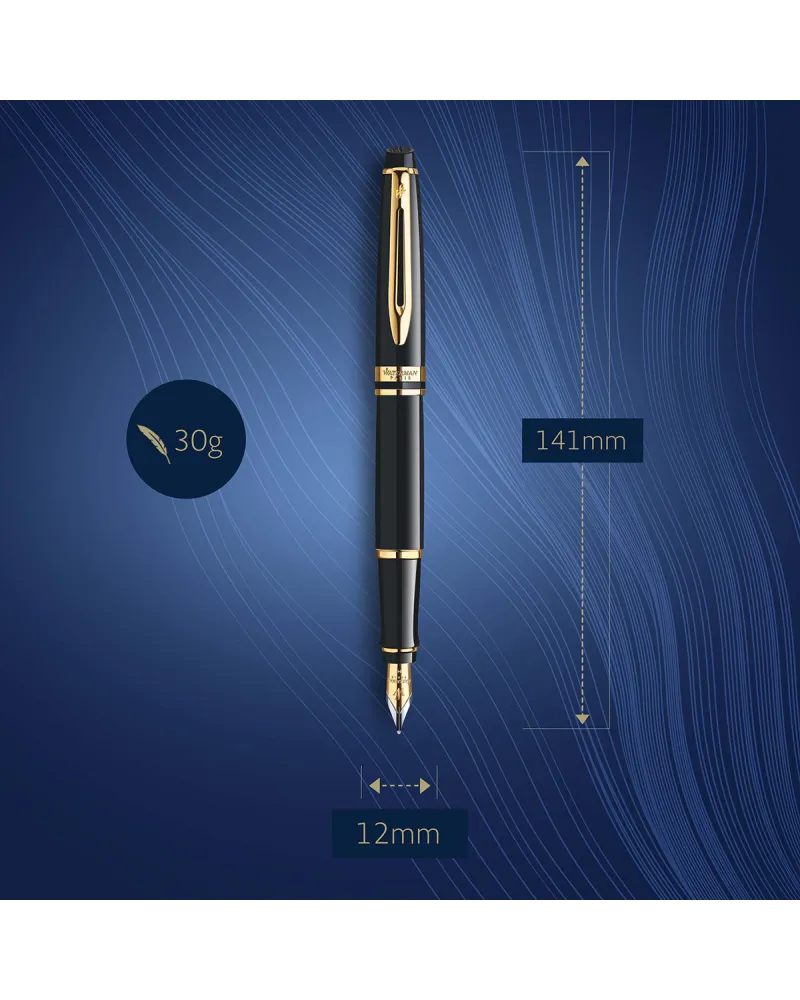 Długopis i Pióro Waterman Expert czarny GT w Pudełku z Grawerem (S0951700/3)