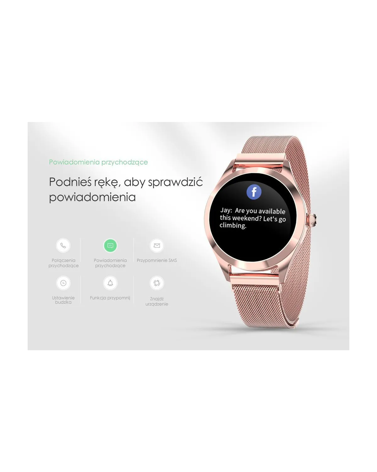 SMARTWATCH DAMSKI G. Rossi SW017-8 silver/white (sg011b)