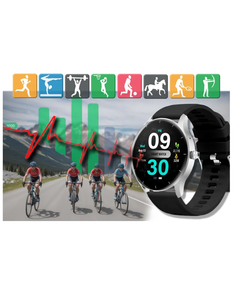 SMARTWATCH UNISEX GRAVITY GT2-6 - ROZMOWY BLUETOOTH, WŁASNE TARCZE (sg019f) SMARTWATCH UNISEX GRAVITY GT2-6 - ROZMOWY BLUETOOTH, WŁASNE TARCZE (sg019f)