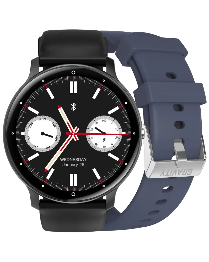 SMARTWATCH UNISEX GRAVITY GT1-1 PRO - ROZMOWY BLUETOOTH, DODATKOWY PASEK (sg027a) SMARTWATCH UNISEX GRAVITY GT1-1 PRO - ROZMOWY BLUETOOTH, DODATKOWY PASEK (sg027a)