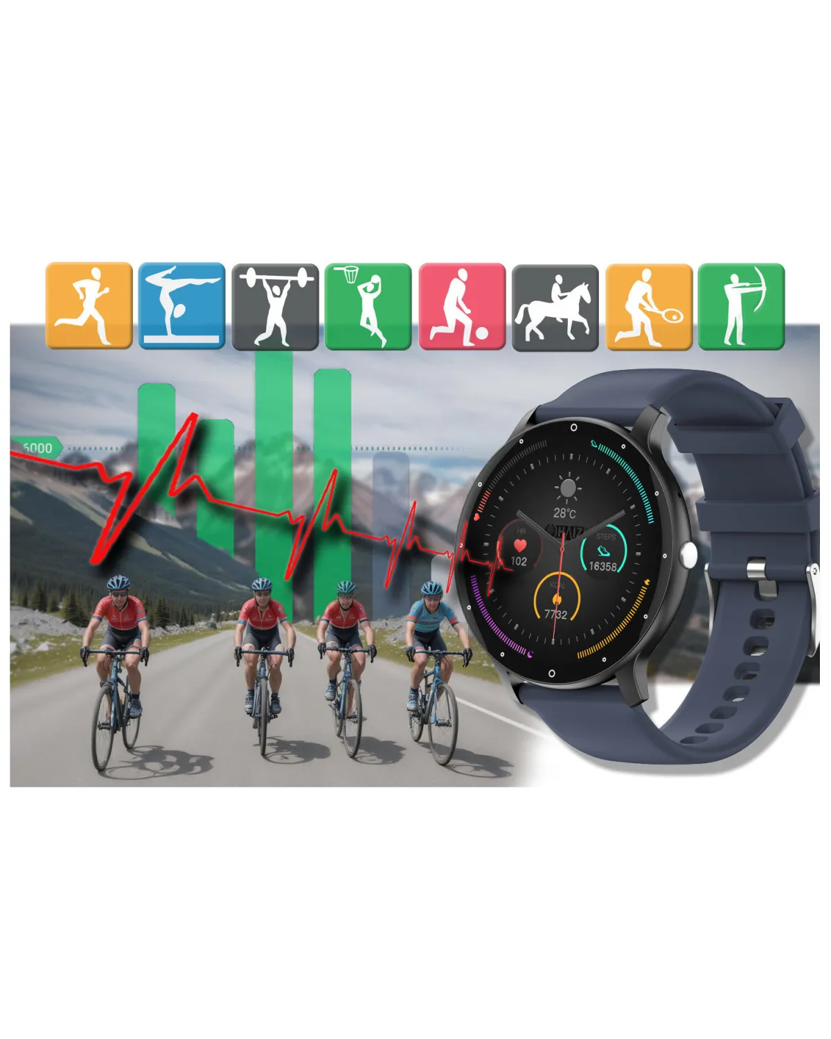 SMARTWATCH UNISEX GRAVITY GT1-1 PRO - ROZMOWY BLUETOOTH, DODATKOWY PASEK (sg027a) SMARTWATCH UNISEX GRAVITY GT1-1 PRO - ROZMOWY BLUETOOTH, DODATKOWY PASEK (sg027a)