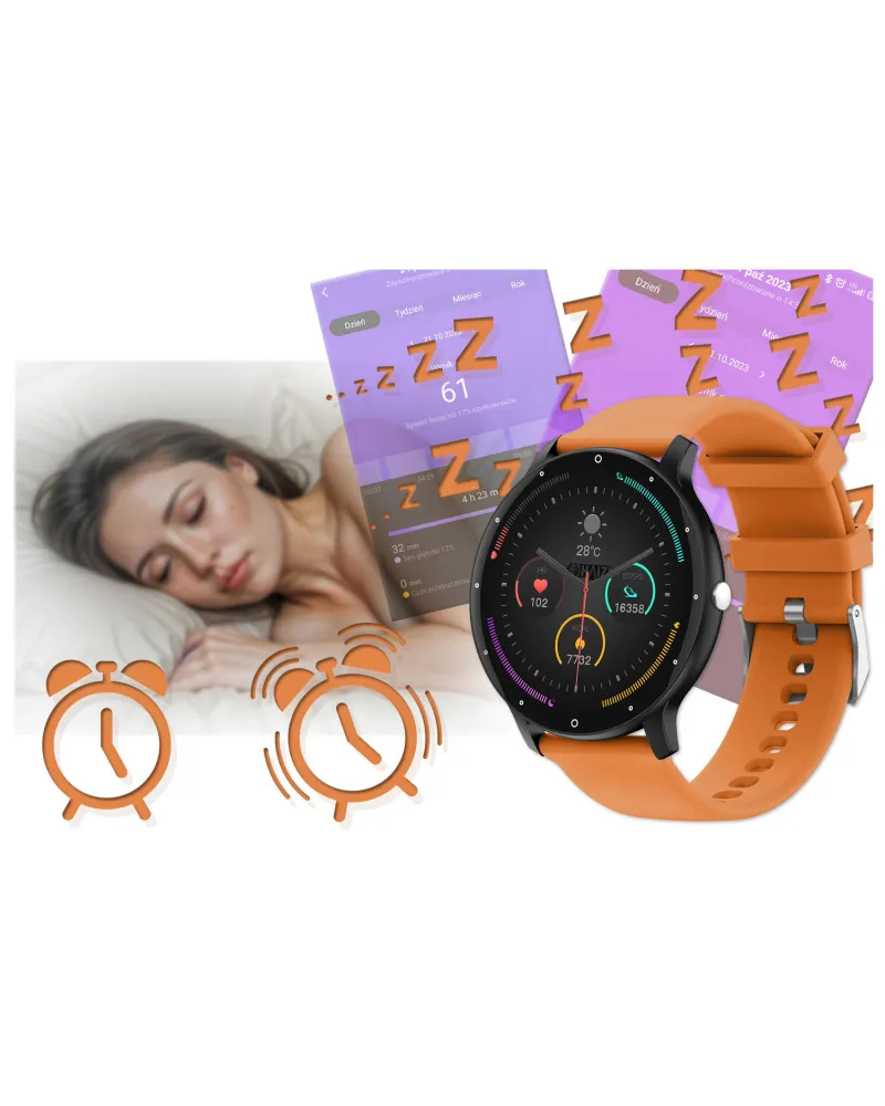 SMARTWATCH UNISEX GRAVITY GT1-2 PRO - ROZMOWY BLUETOOTH, DODATKOWY PASEK (sg027b)