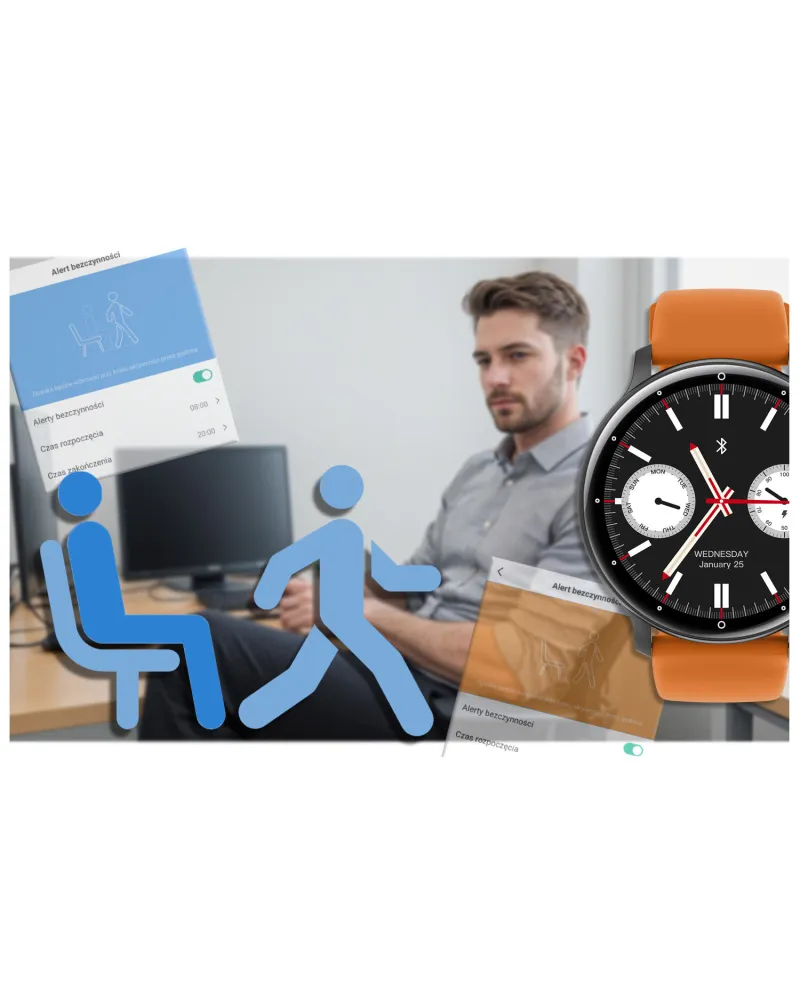 SMARTWATCH UNISEX GRAVITY GT1-2 PRO - ROZMOWY BLUETOOTH, DODATKOWY PASEK (sg027b)