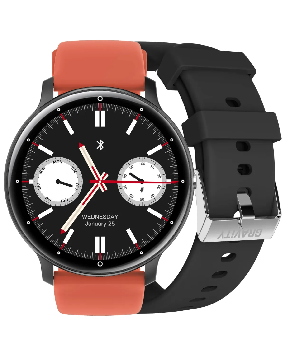 SMARTWATCH UNISEX GRAVITY GT1-3 PRO - ROZMOWY BLUETOOTH, DODATKOWY PASEK (sg027c)
