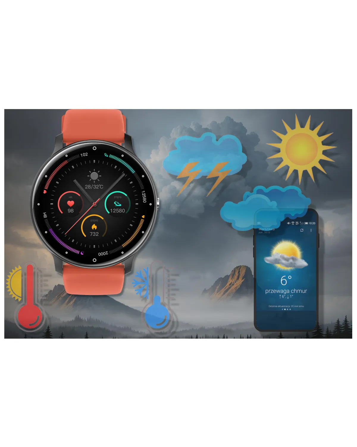 SMARTWATCH UNISEX GRAVITY GT1-3 PRO - ROZMOWY BLUETOOTH, DODATKOWY PASEK (sg027c)