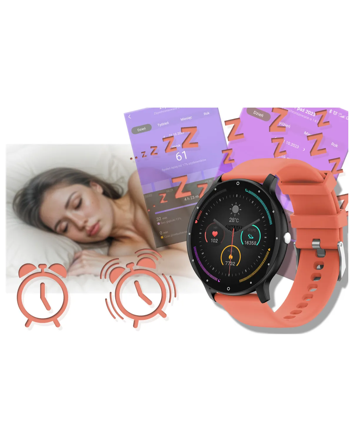 SMARTWATCH UNISEX GRAVITY GT1-3 PRO - ROZMOWY BLUETOOTH, DODATKOWY PASEK (sg027c)