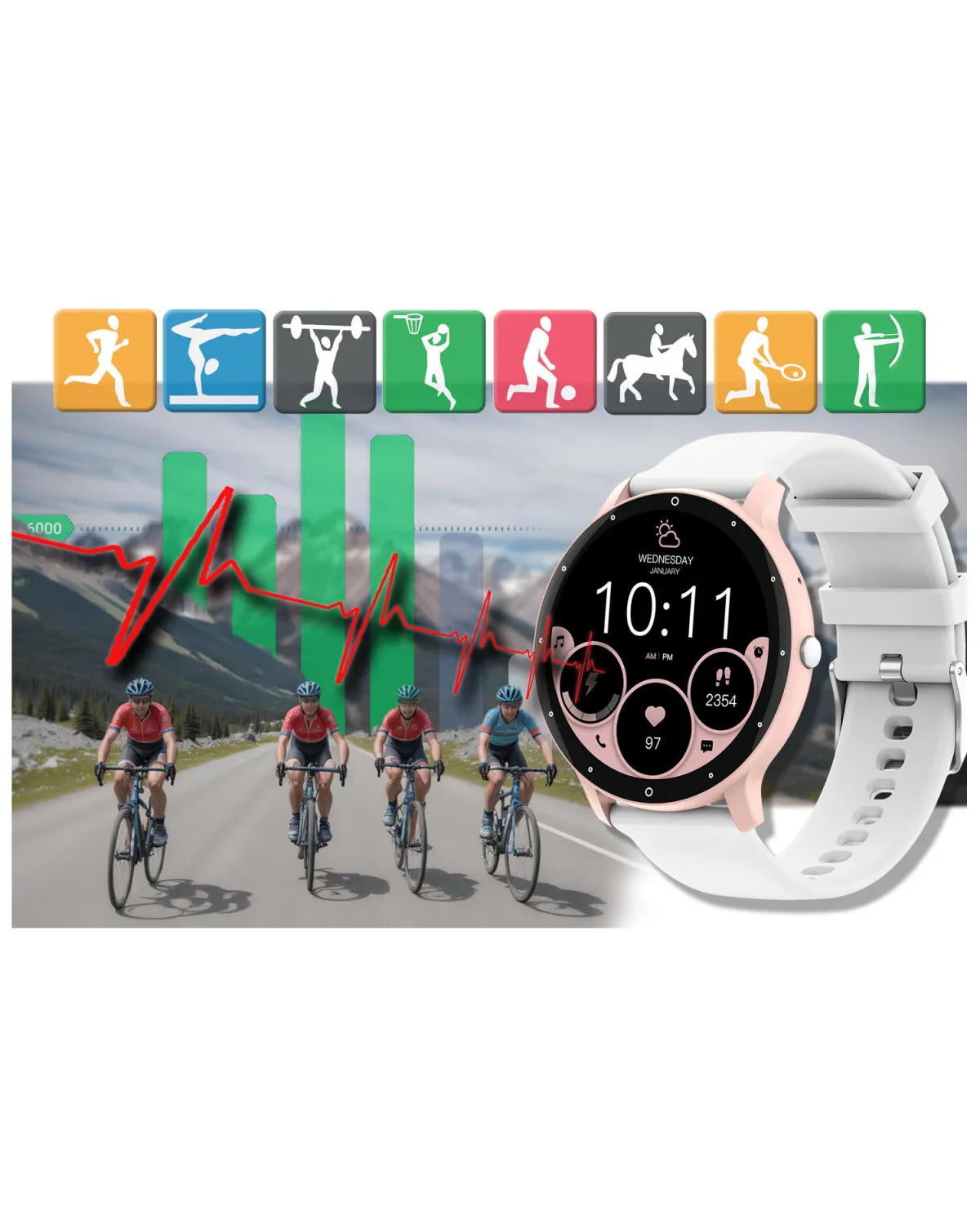 SMARTWATCH UNISEX GRAVITY GT1-6 PRO - ROZMOWY BLUETOOTH, DODATKOWY PASEK (sg027f) SMARTWATCH UNISEX GRAVITY GT1-6 PRO - ROZMOWY BLUETOOTH, DODATKOWY PASEK (sg027f)