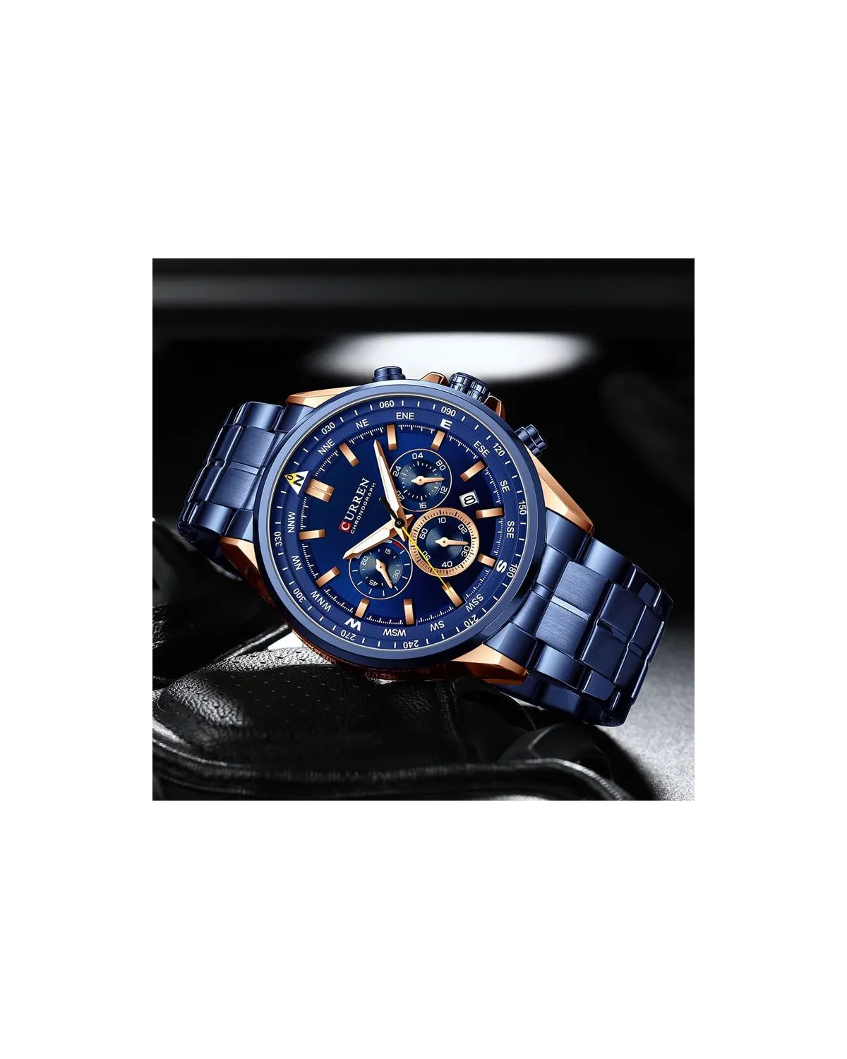 ZEGAREK MĘSKI CURREN 8399 (zc016d -CHRONOGRAF +BOX